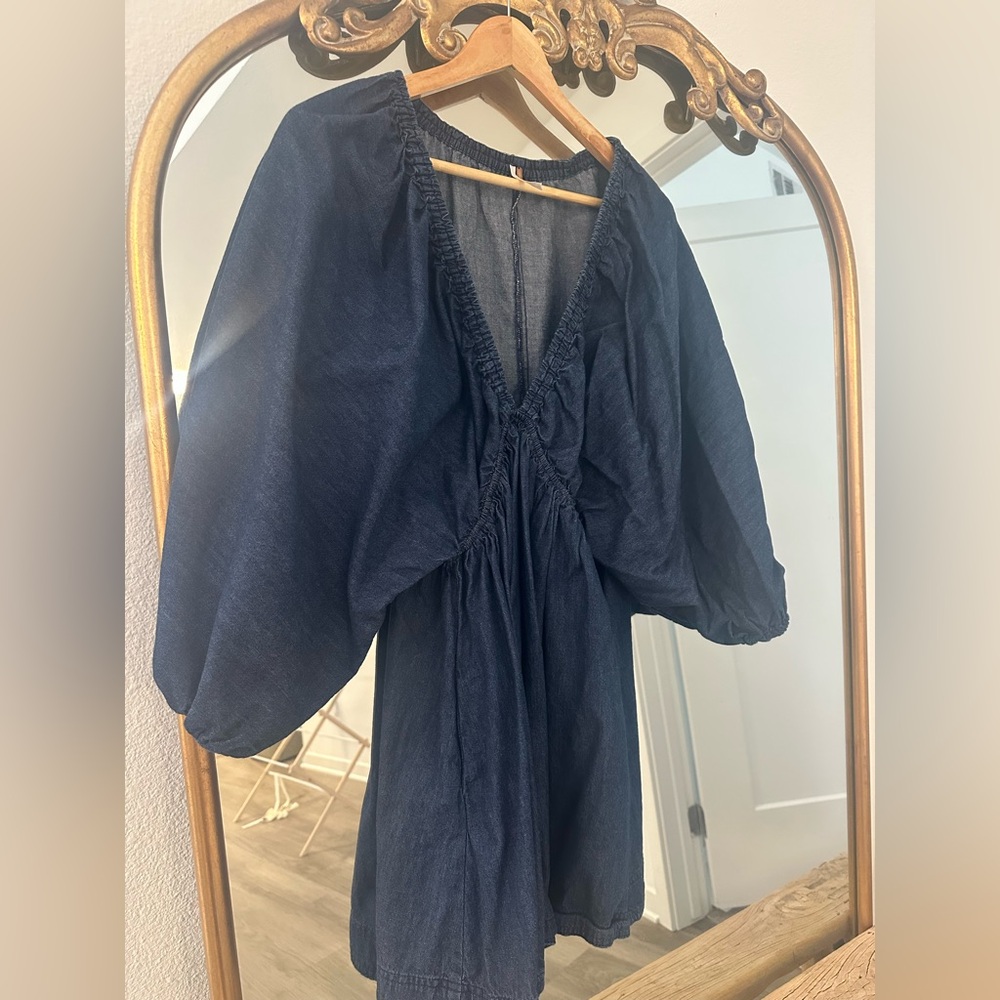 Free people denim mini dress